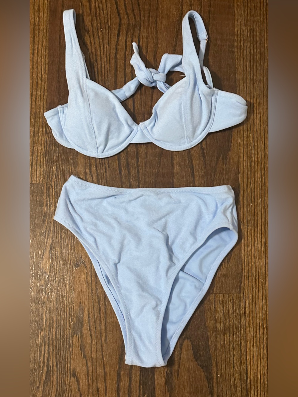 Raisins a Light Blue Women's Two-Piece Bikini Set
